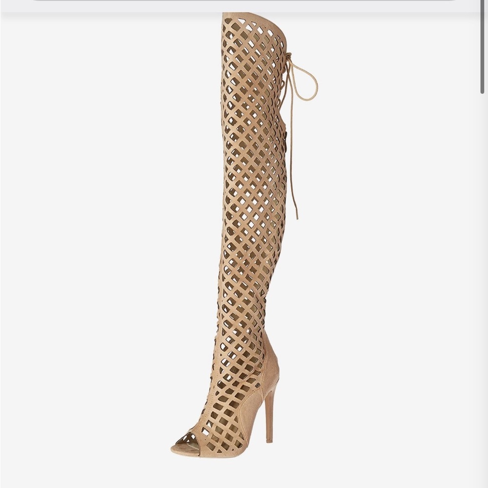 Cage style over the knee boots